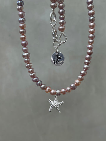 Starfish pearl necklace