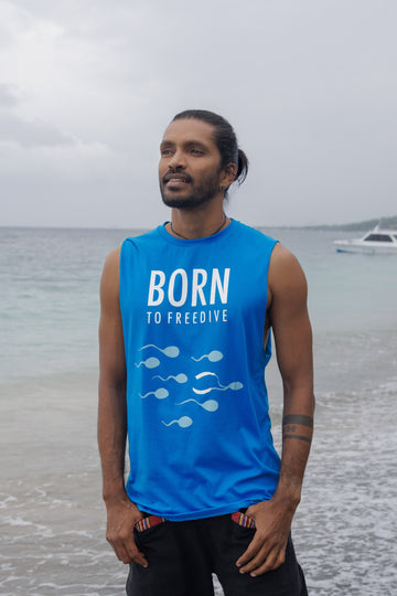 Sleeveless shirt "Born to Freedive"
