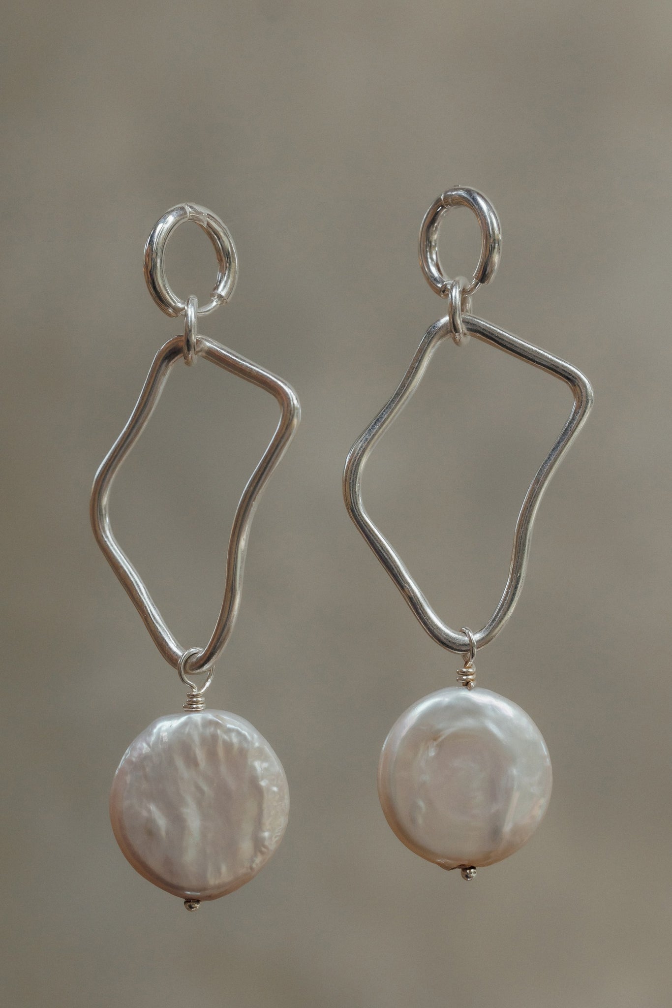 Earrings "Pearl coins"