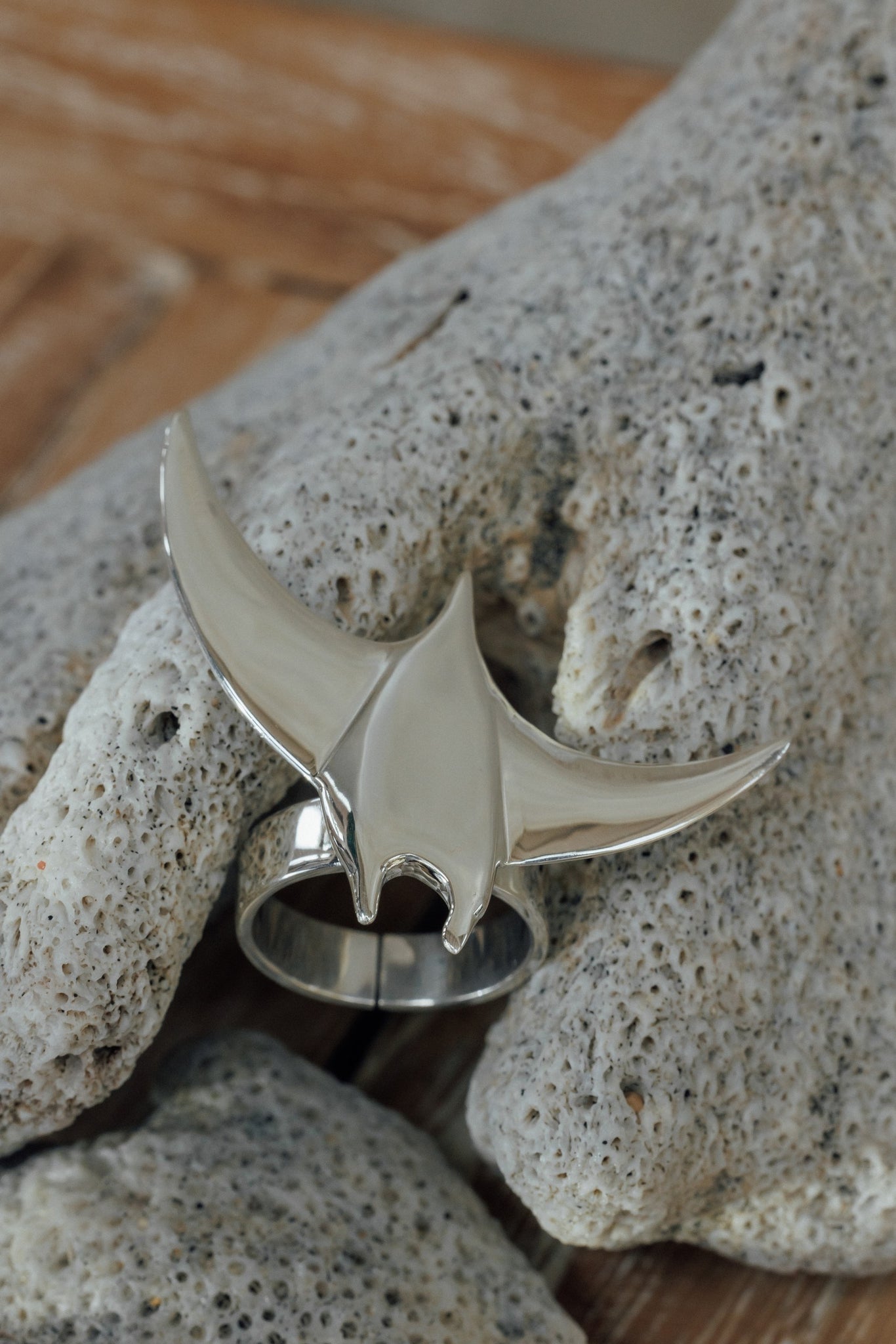 "Manta Ray" ring